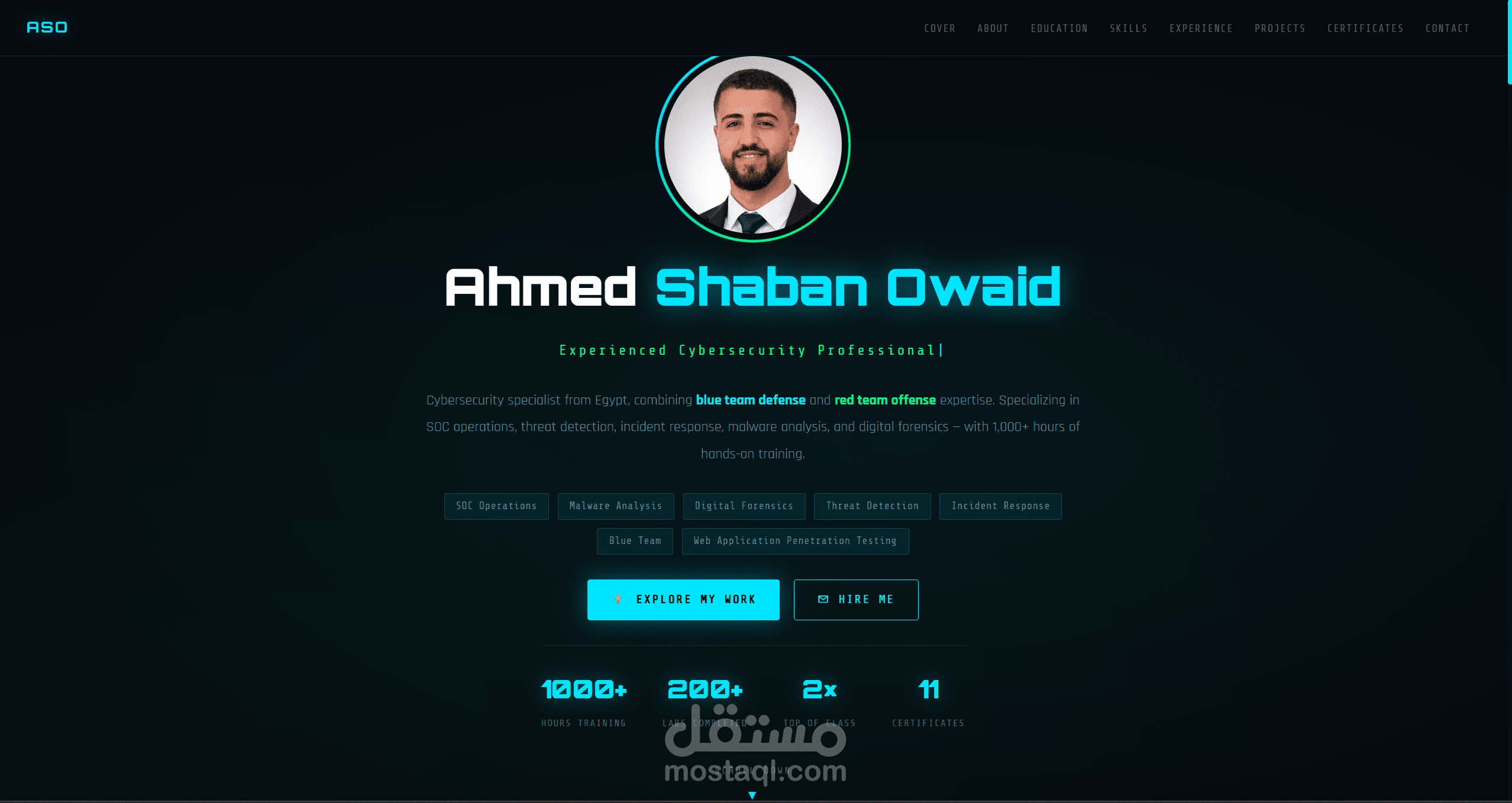 تصميم موقع بورتفوليو احترافي يُنشر مجاناً على الإنترنت بدون استضافة مدفوعة — يعمل 24/7