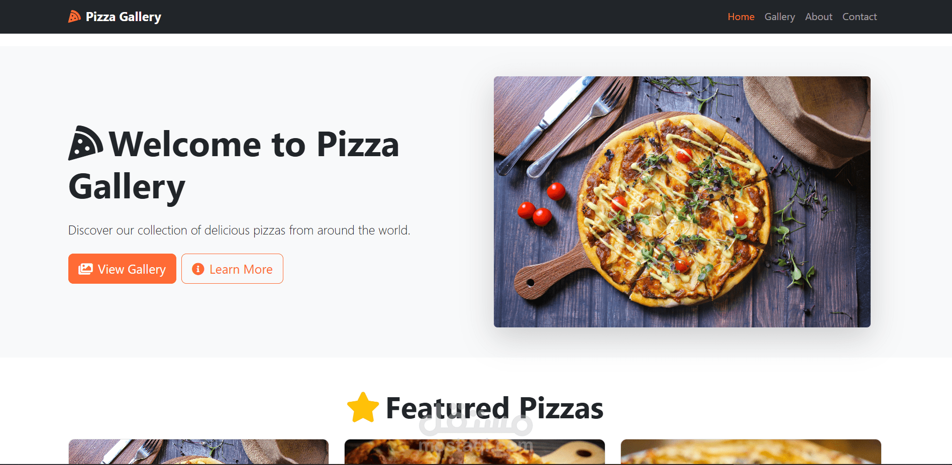 Interactive Pizza Ordering System & Landing Page
