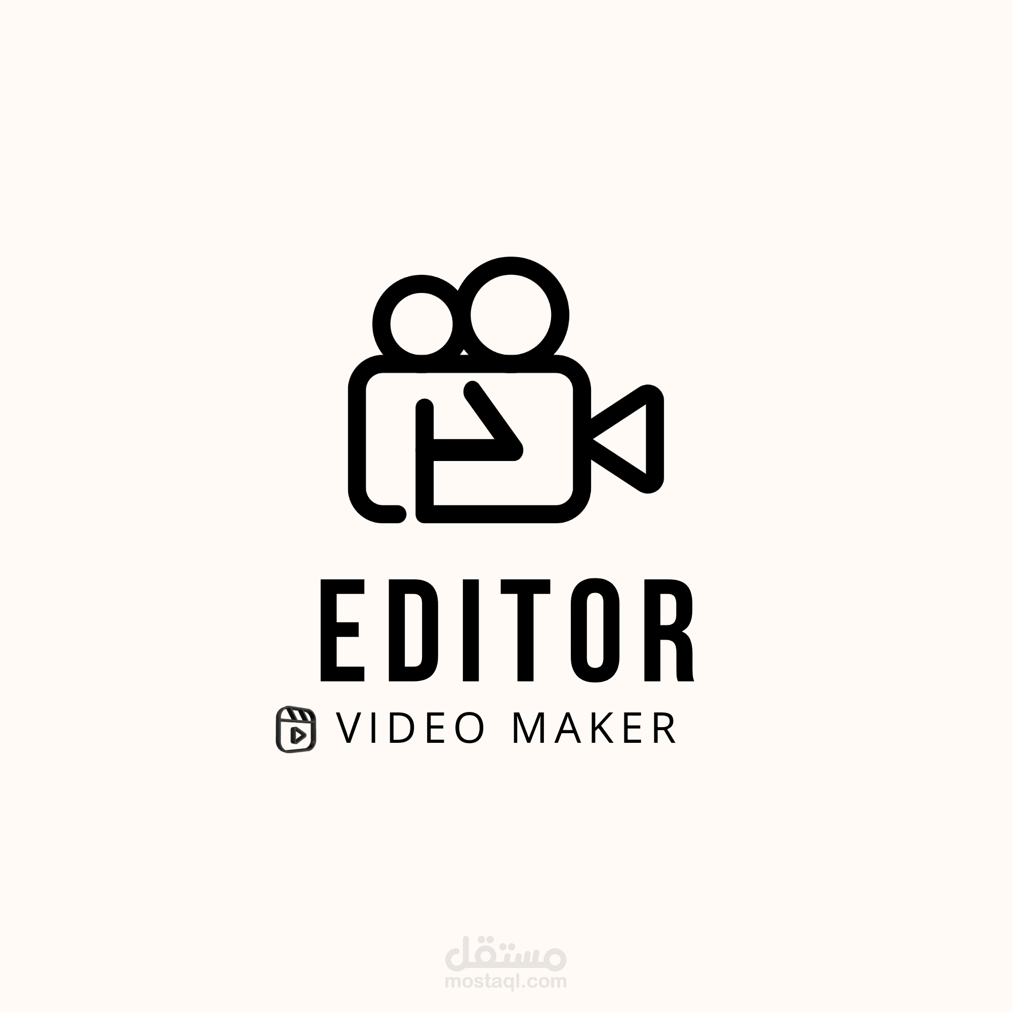 تصميم شعار Video Editor احترافي