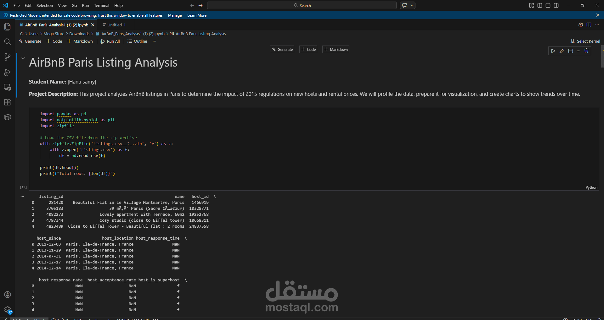 AirBnB Listing Analysis