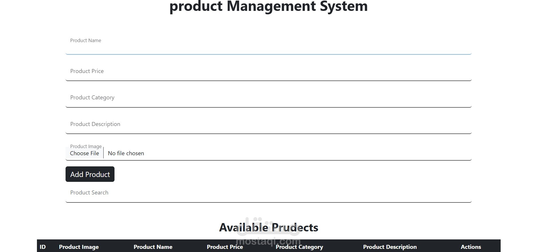 تطبيق إدارة المهام (CRUD) باستخدام JavaScript وBootstrap