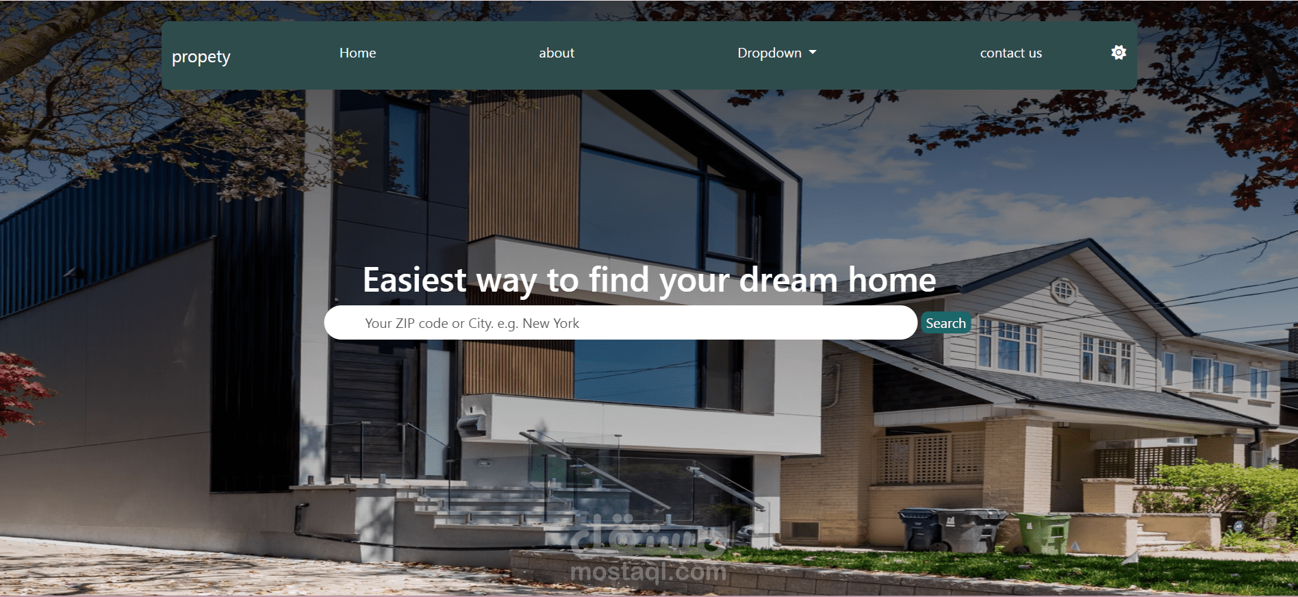 موقع عرض وبيع المنازل بتصميم متجاوب باستخدام HTML و CSS و JavaScript,bootstrap