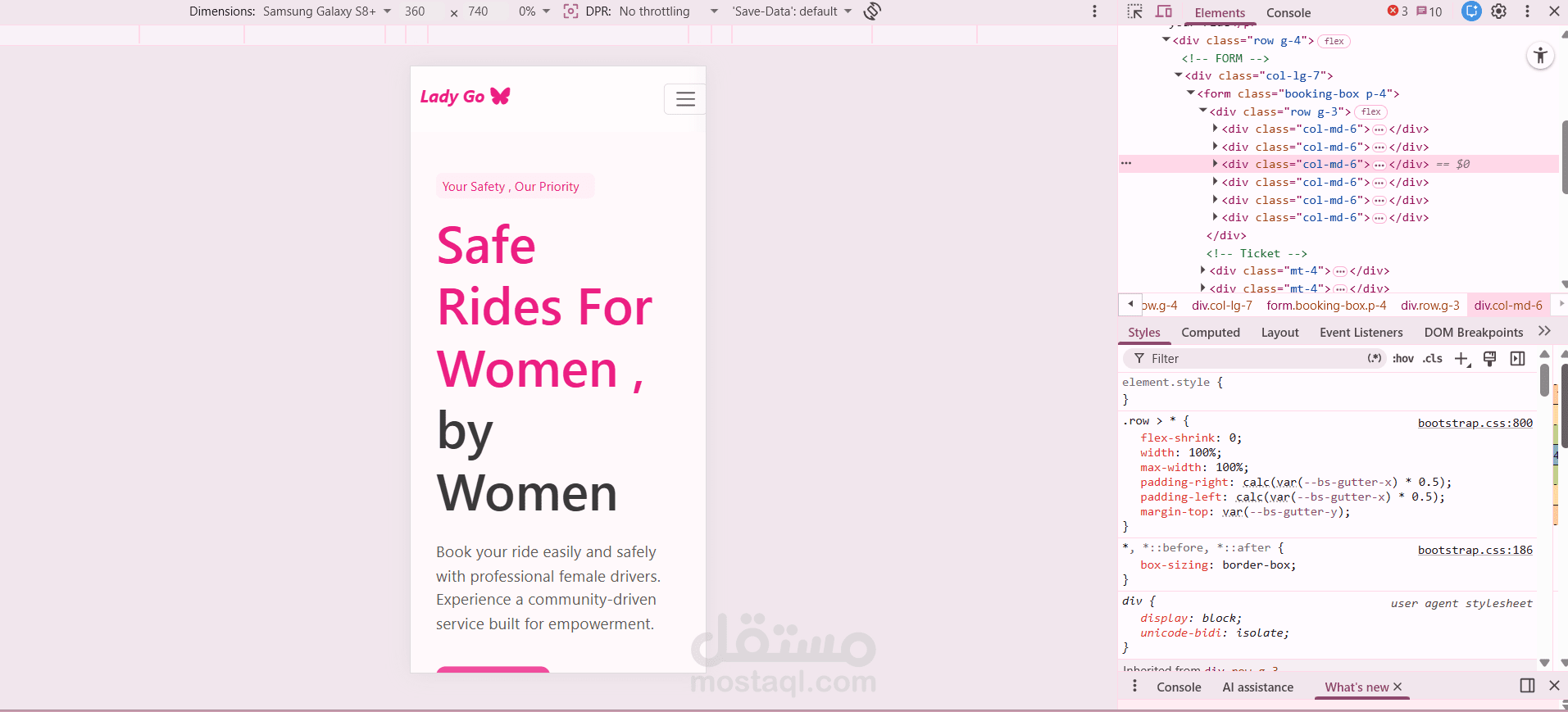 اقوم بانشاء مواقع ويب حديثه و متجاوبه و responsive designباستخدام html,css,bootstrap بحيث يعمل بشكل ممتاز على الموبايل و الكمبيوتر و التابلت