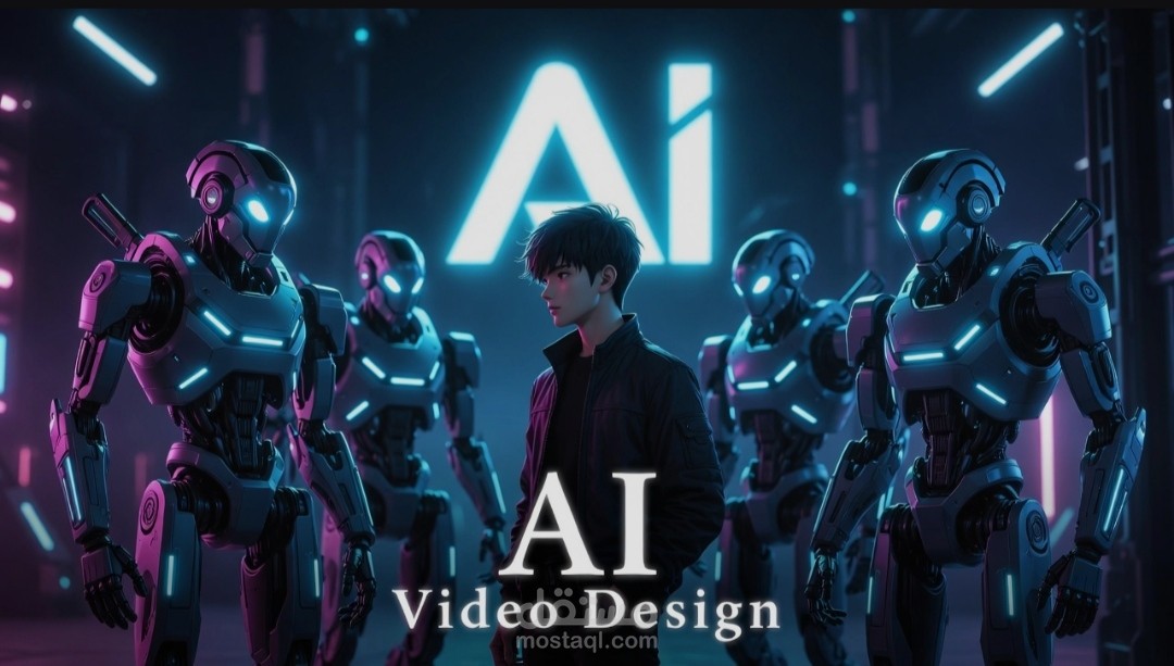 عمل صورة لتقديم خدما حول ذكاء اصطناعي