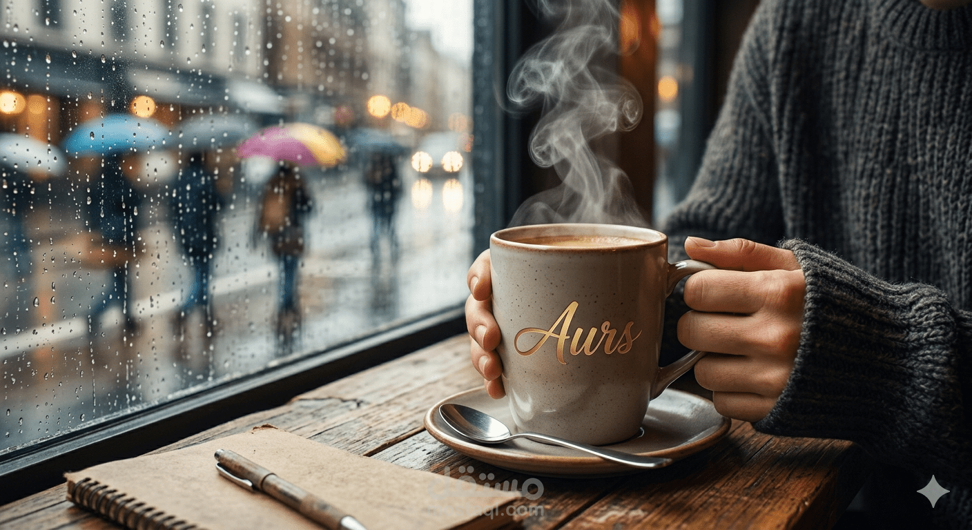 العنوان: تصميم إعلان ترويجي إبداعي لبراند قهوة "Aurs" (أجواء سينمائية) وصف العمل: