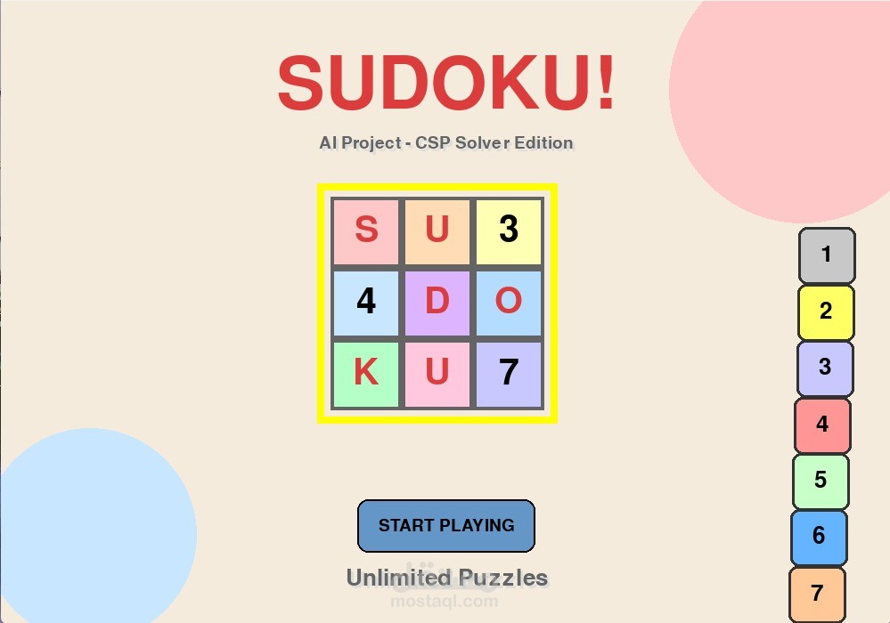 Interactive Sudoku Puzzle Web Application