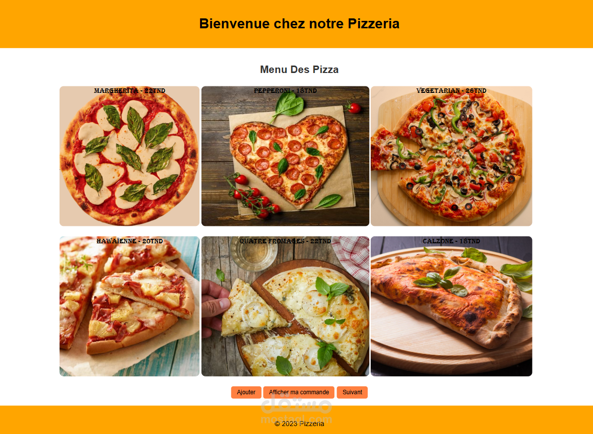 نظام إدارة طلبات متجر البيتزا (Pizza Store Management System)