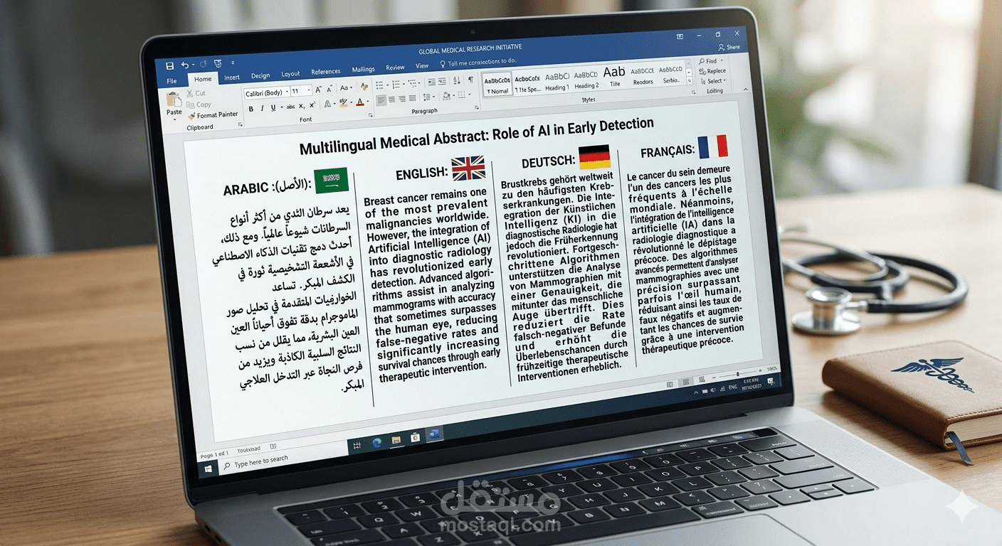 الترجمة الطبية المتخصصة وتوطين المصطلحات العلمية ( العربية و الإنجليزية والفرنسية والألمانية )