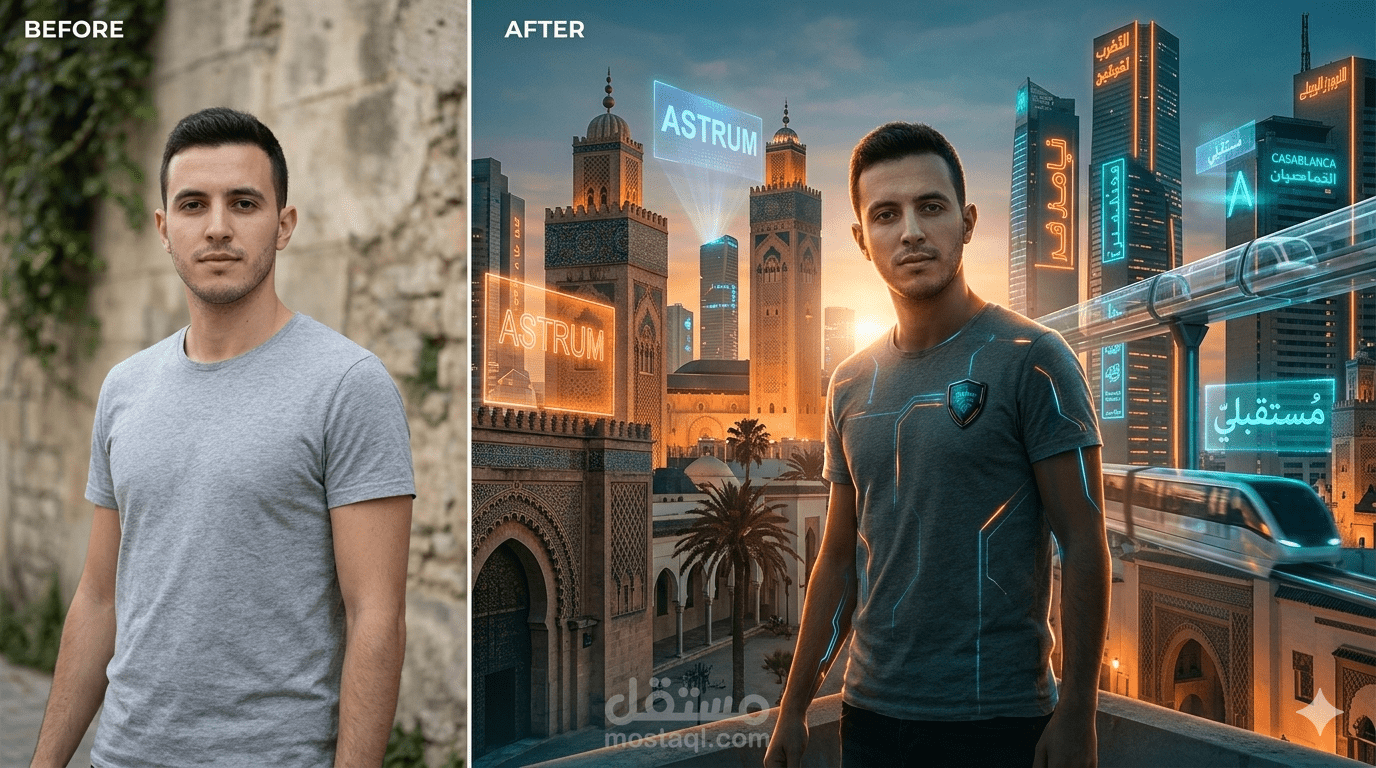 تحويل صورة عادية إلى لقطة سينمائية احترافية (Cinematic Transformation).