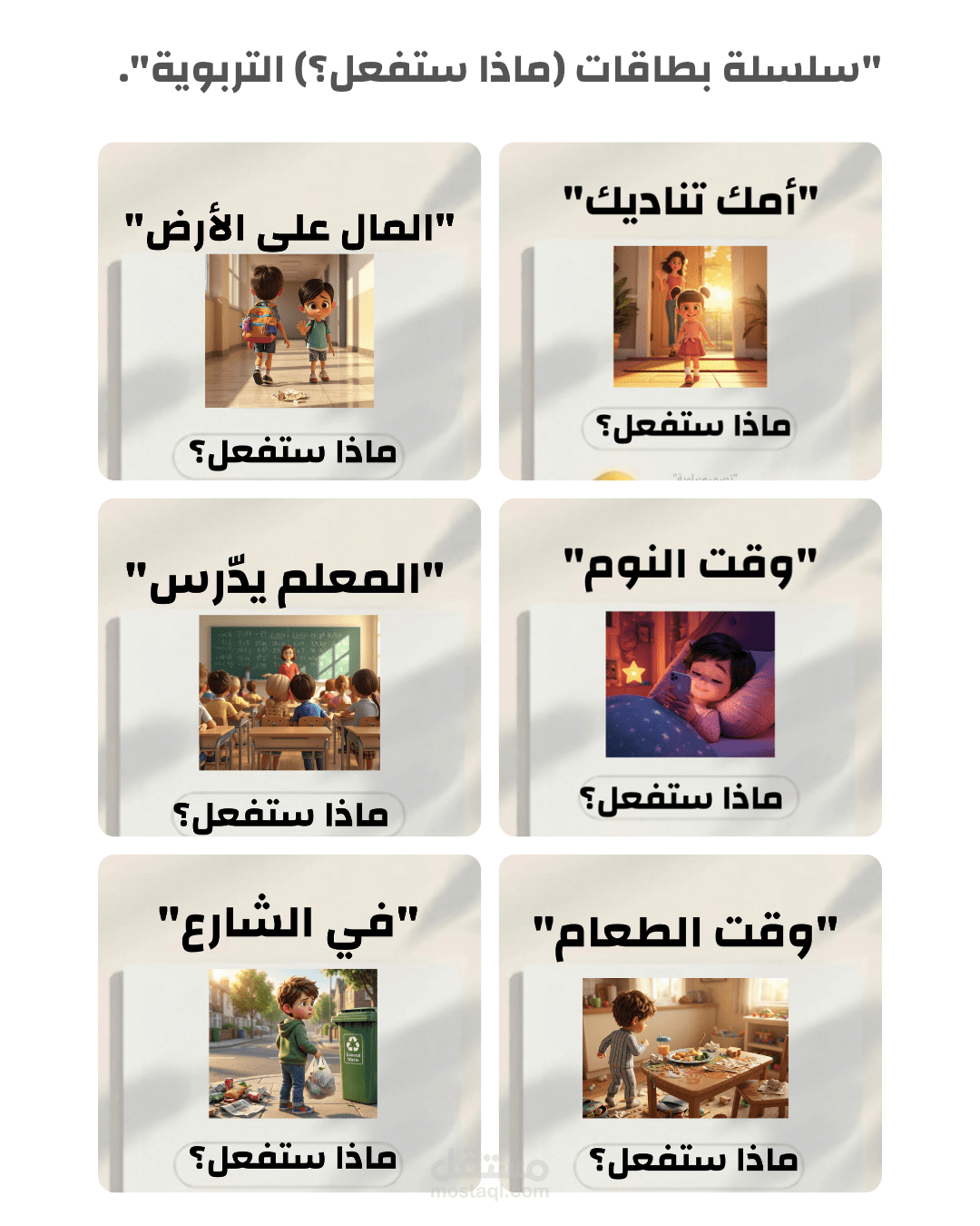 تطوير أنشطة تفاعلية وسلوكية للأطفال - سلسلة "ماذا ستفعل؟"