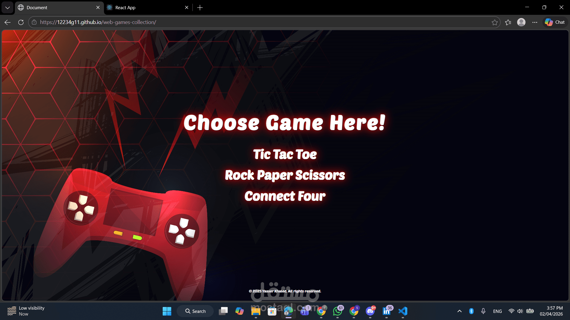 تطوير مجموعة ألعاب ويب تفاعلية باستخدام JavaScript و HTML و CSS