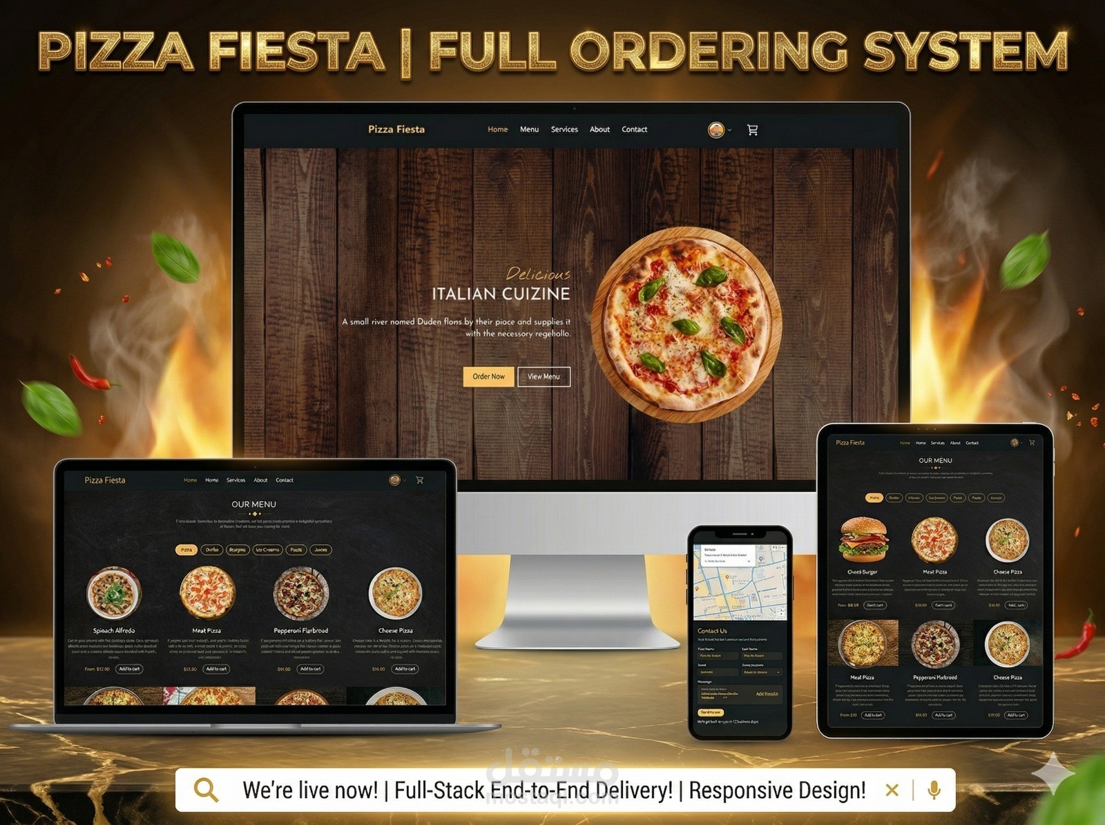 Pizza Fiesta | Full-Stack End-to-End Food Ordering System