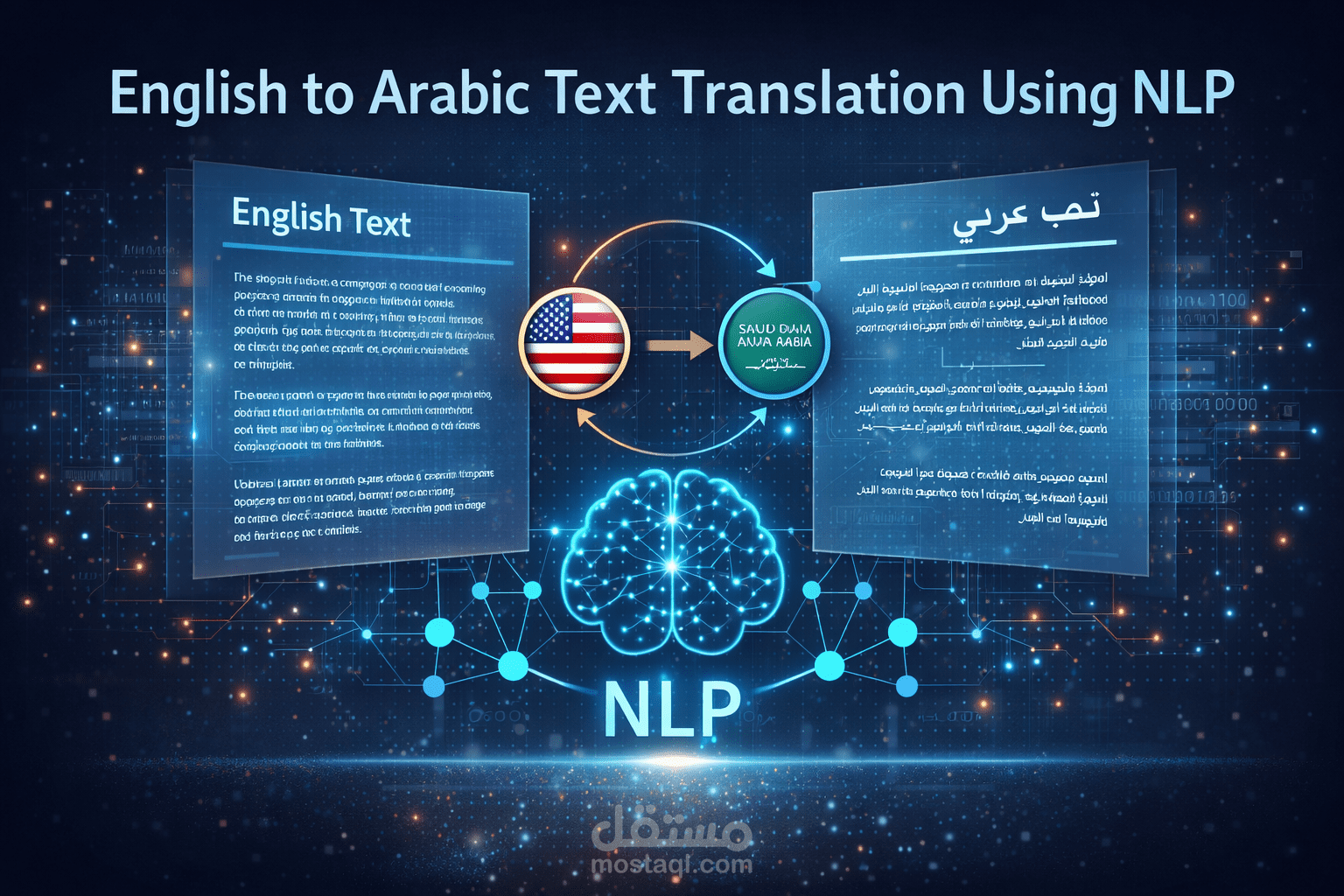 ترجمه النصوص من اللغه الانجليزيه للغه العربيه باستخدام NLP