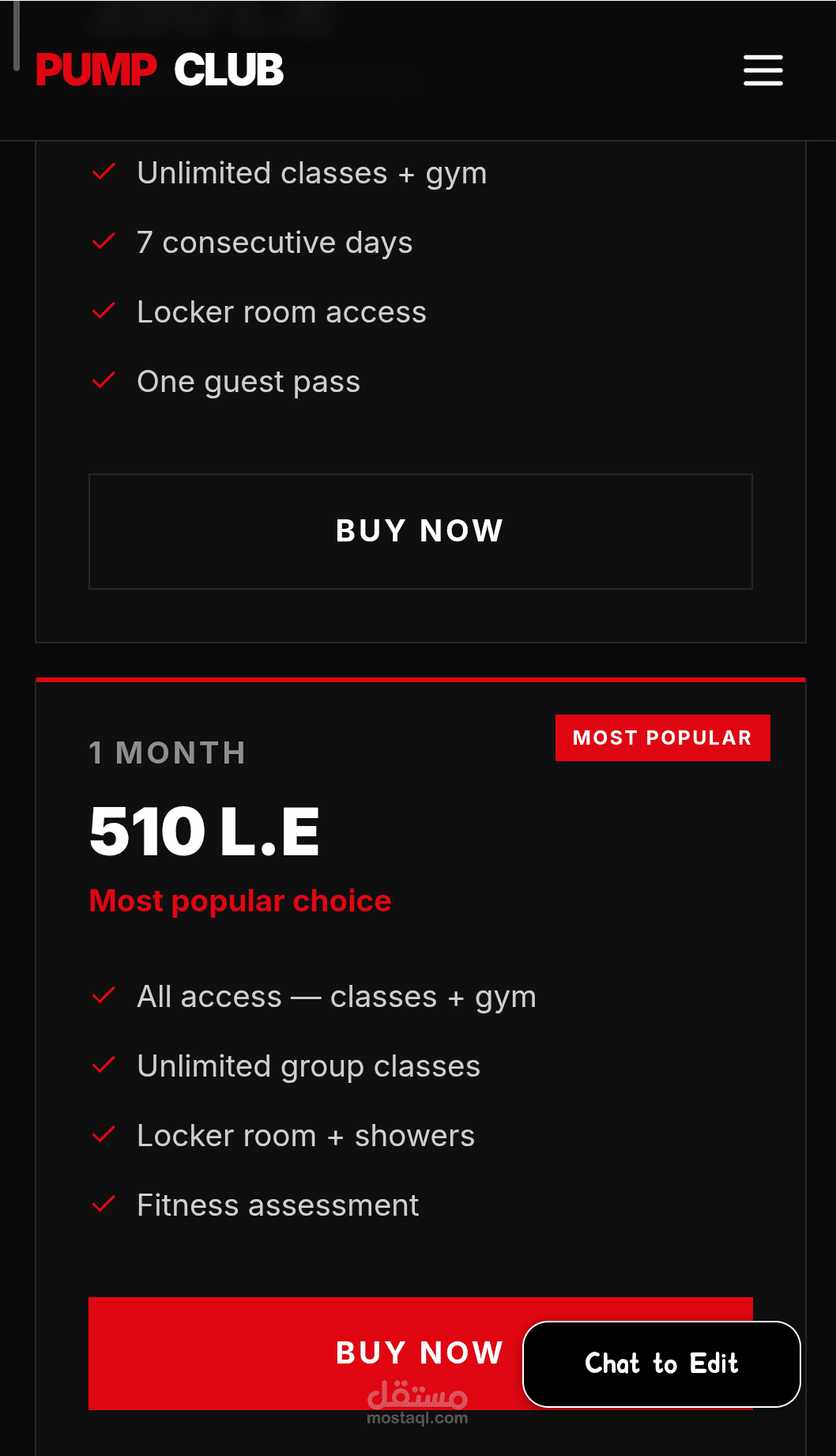 Gym pump website