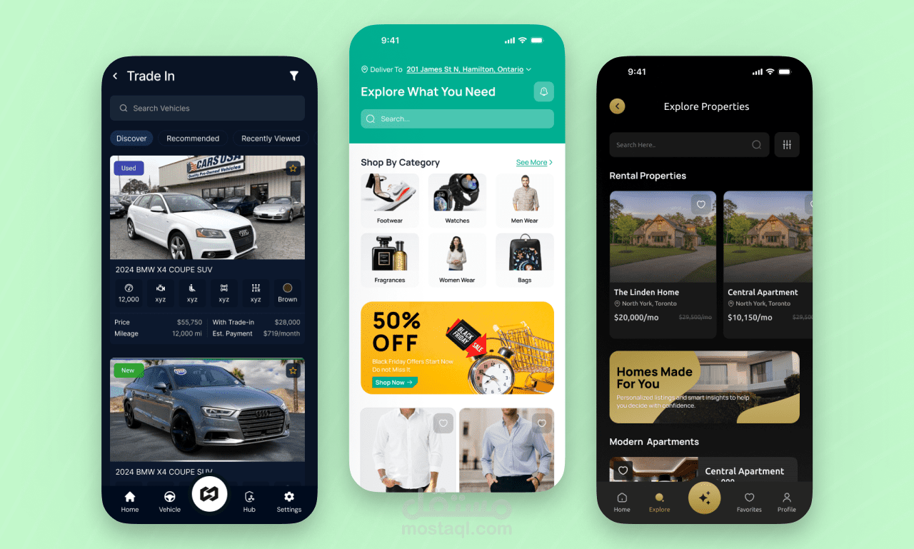 تصميم واجهات تطبيقات الجوال UI/UX بشكل احترافي وحديث