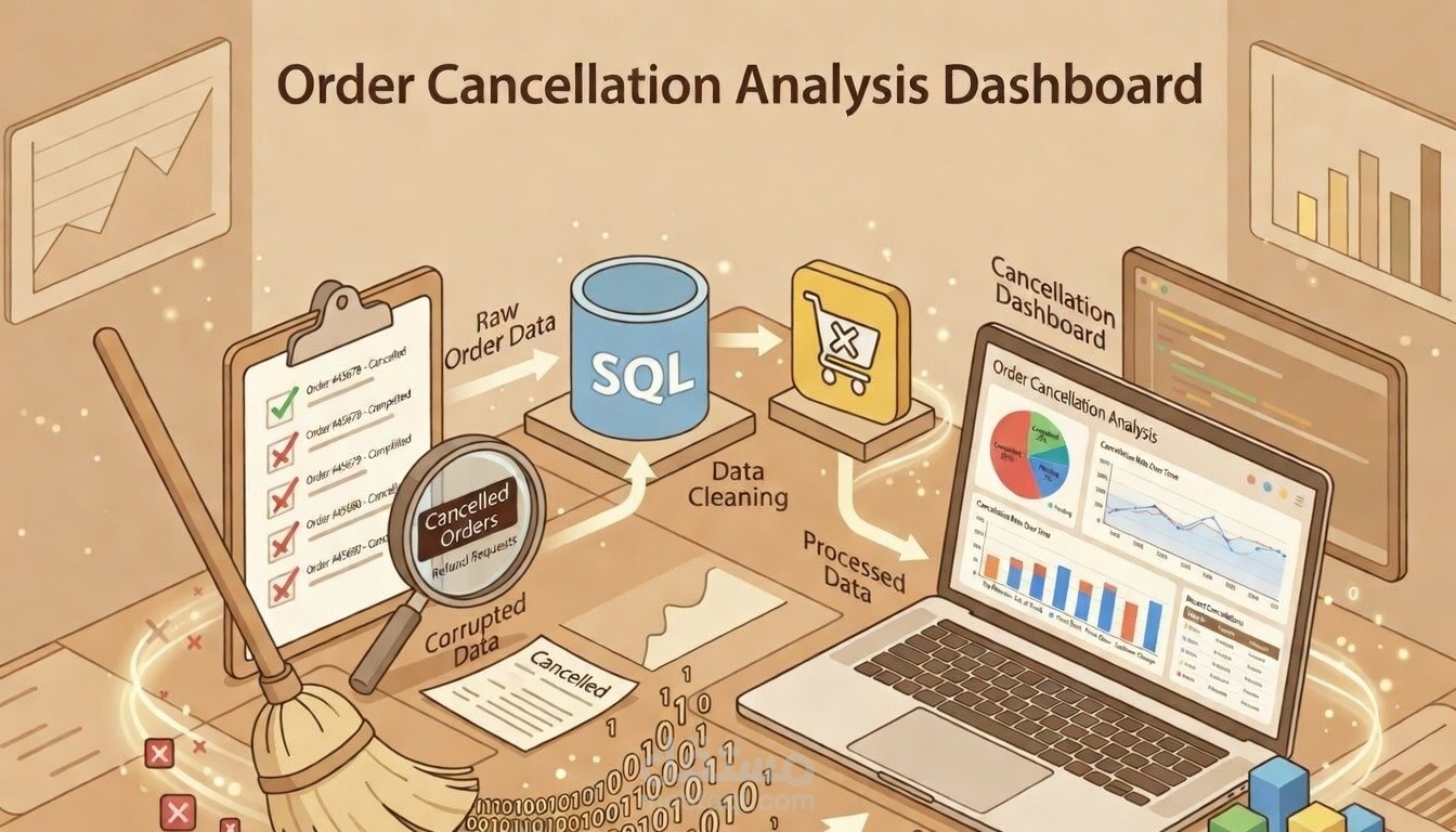 Order Cancellation Analysis Dashboard -  تحليل إلغاء الطلبات