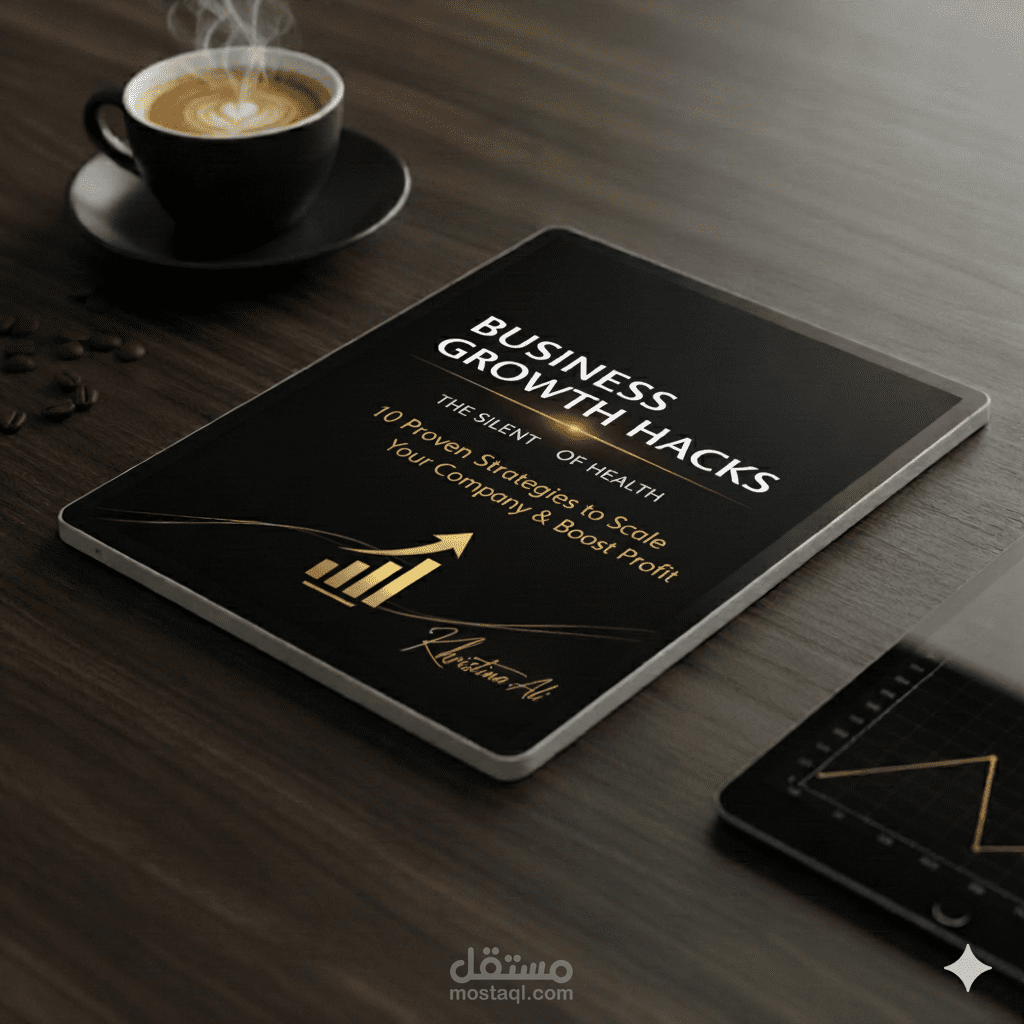 تصميم غلاف استراتيجي لكتاب تطوير أعمال (Business Growth Guide)