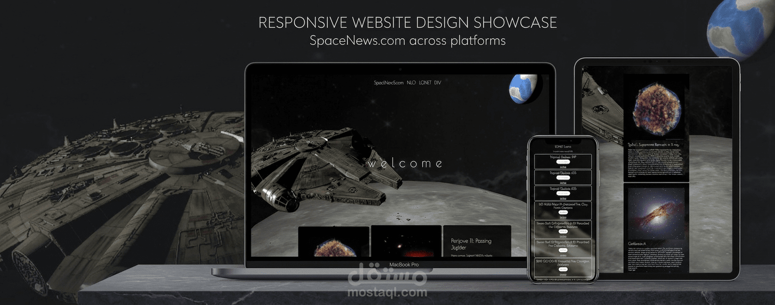 منصة لعرض اخبار الفضاء مدعوم ب   NEXT.js | NasaAPI