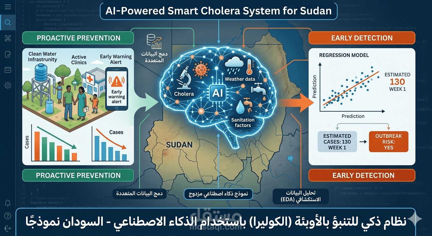 نظام ذكي للتنبؤ بالأوبئة (الكوليرا) باستخدام تعلم الآلة - السودان نموذجا