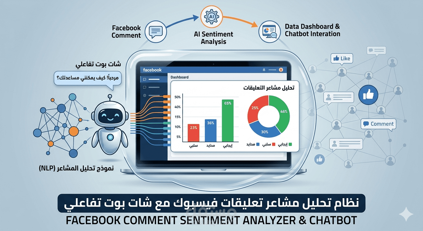منصة تحليل مشاعر تعليقات فيسبوك ونظام المحادثة الذكي (Chatbot)