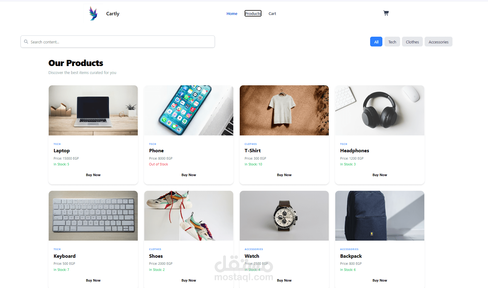 E-commerce website