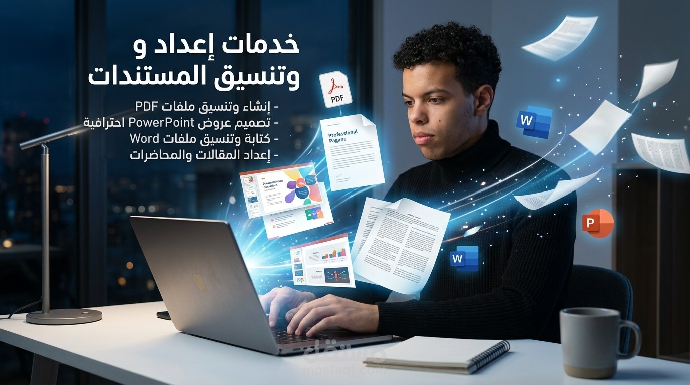 تنسيق وإعداد مستندات PDF وWord وPowerPoint