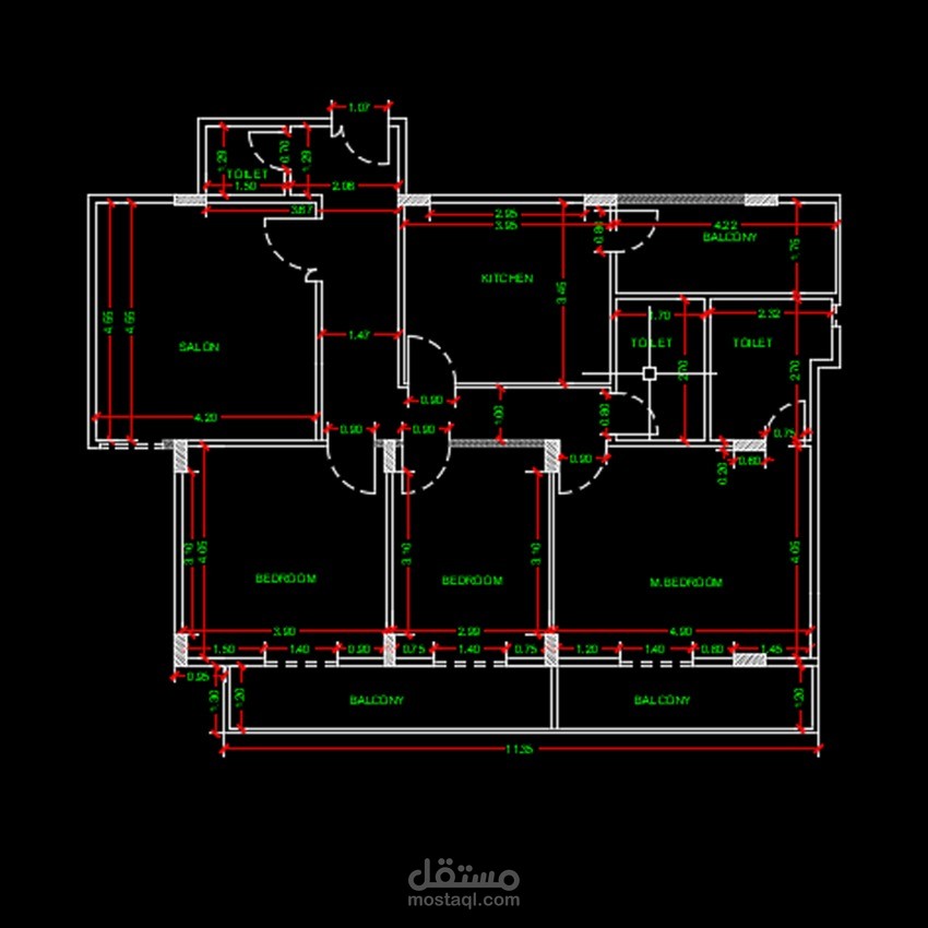 تصميم مبنى سكني وتجاري