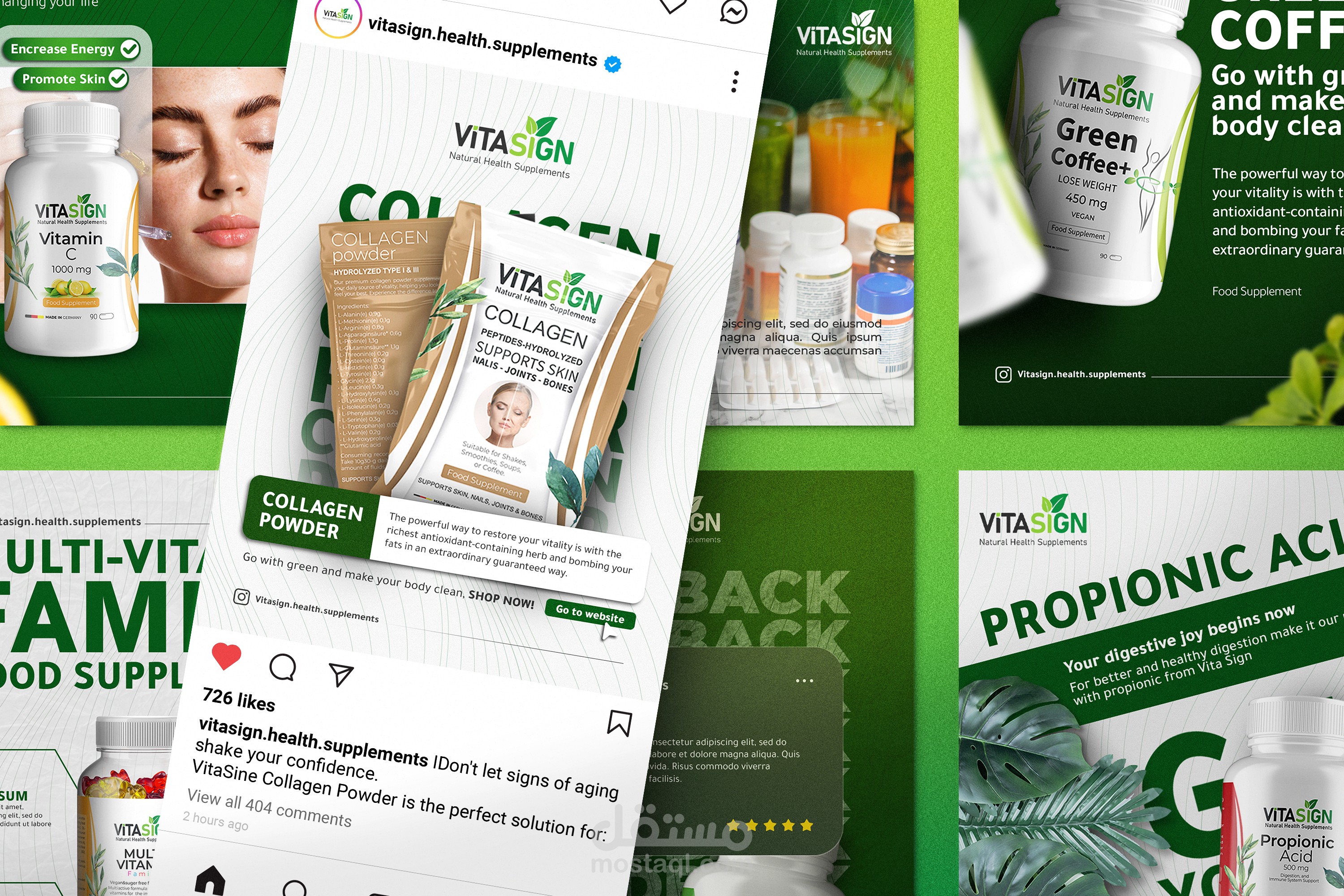 VitaSign Healthy Supplement - Social Media Design