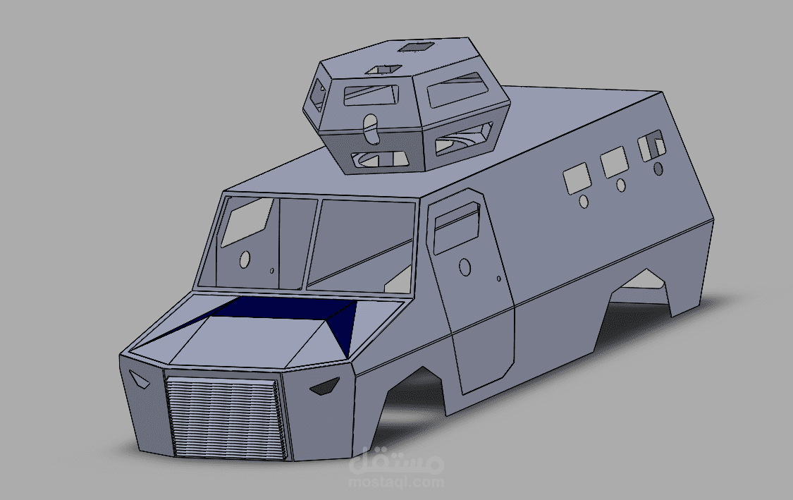 Armored Cabin & Gun Turret on (TEXLIS Chassis)