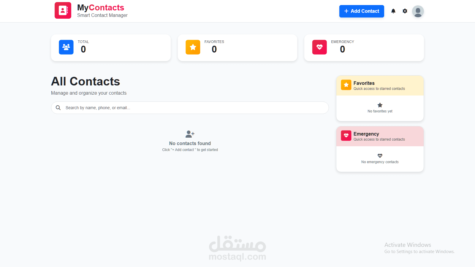 MyContacts (Contact Manager)