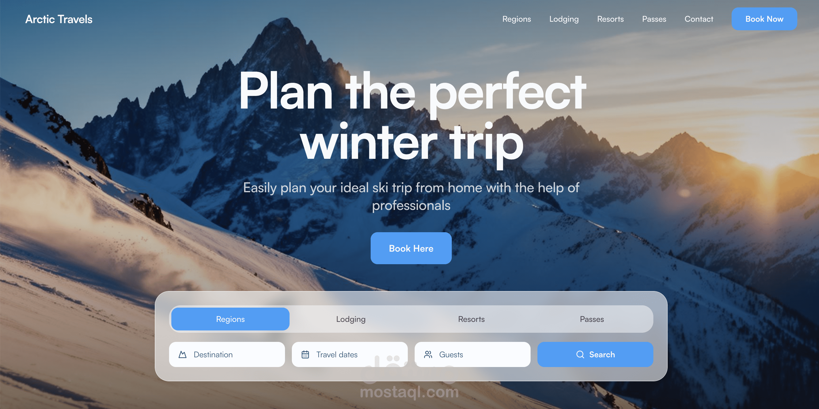 Arctic Travels — Luxury Ski Travel Landing Page