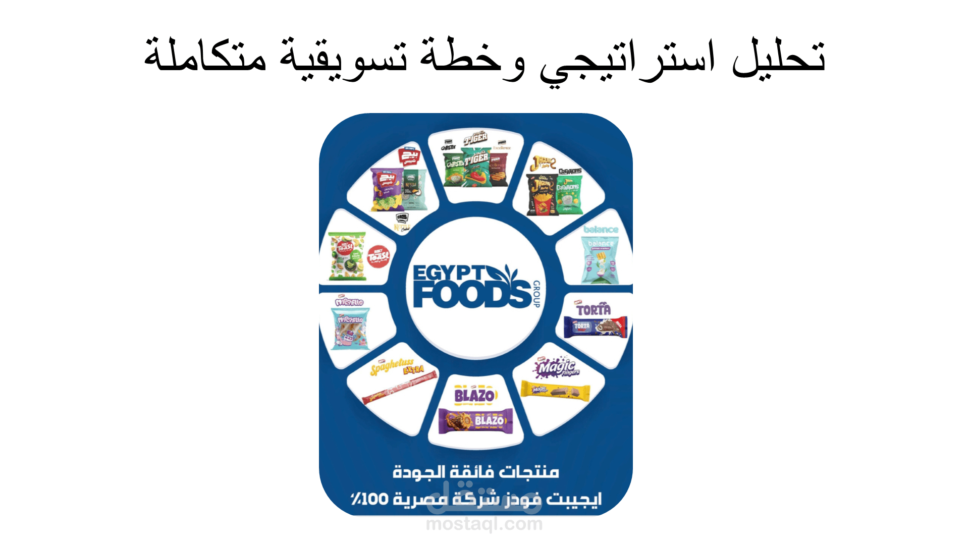 خطة تسويقية شاملة وتحليل استراتيجي لشركة (Egypt Foods Group)