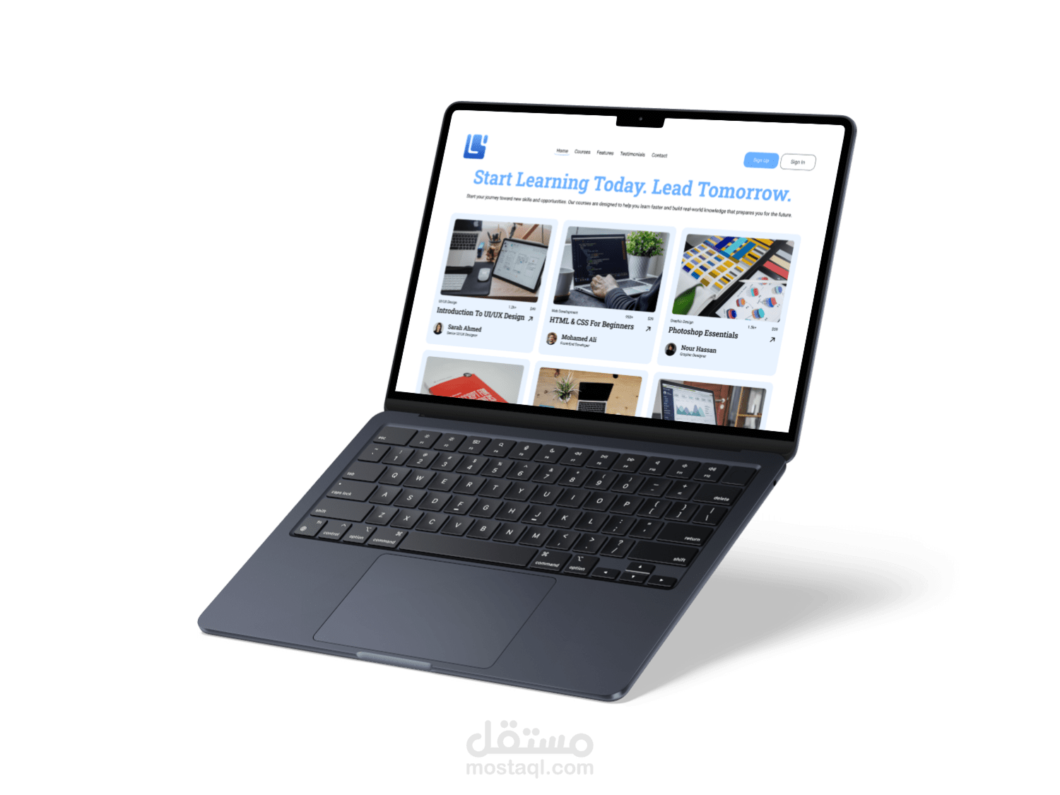 تصميم منصه تعليمه متجاوبه (Responsive)