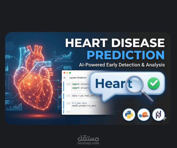 نظام ذكاء اصطناعي للتنبؤ المبكر بأمراض القلب باستخدام تعلم الآلة