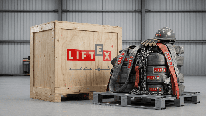 تصميم هوية متكاملة لشركة خبراء المصاعد - LiftEx