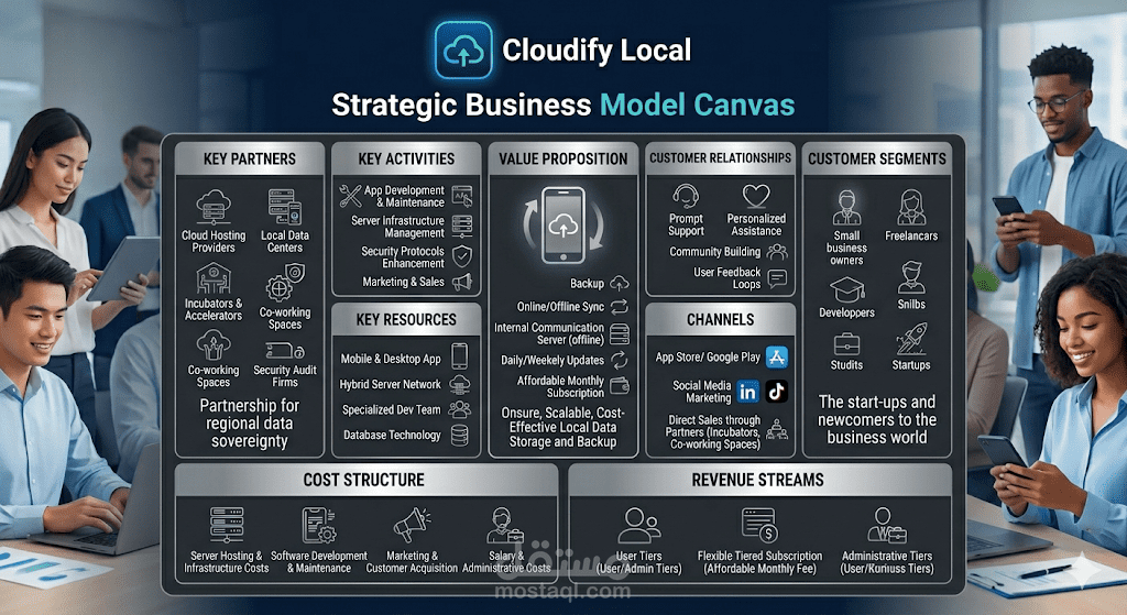انشاء صور تعبيريه عن مشروعك الخاص BUSNISS MODEL CANVAS