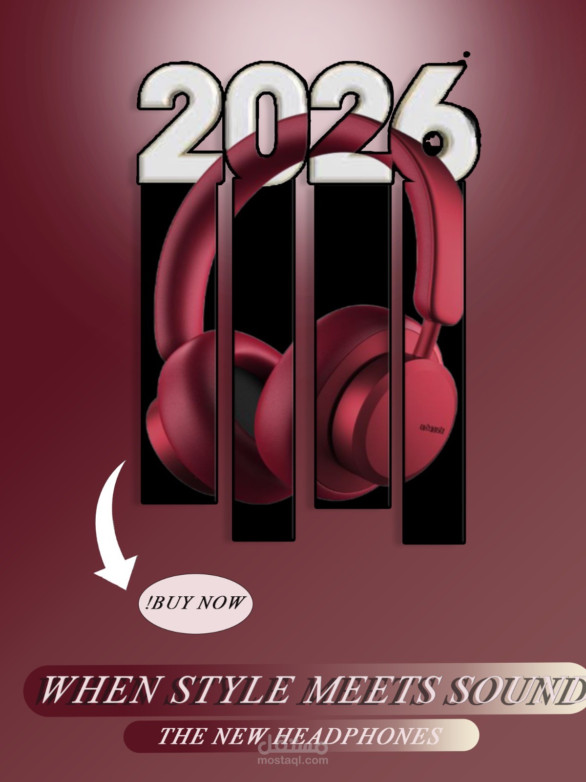 A headphone design on Photoshop