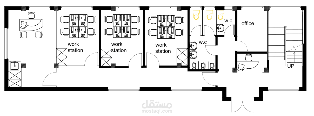 إعادة صياغة فراغات إدارية بأقل تكلفة إنشائية - مدينة العبور