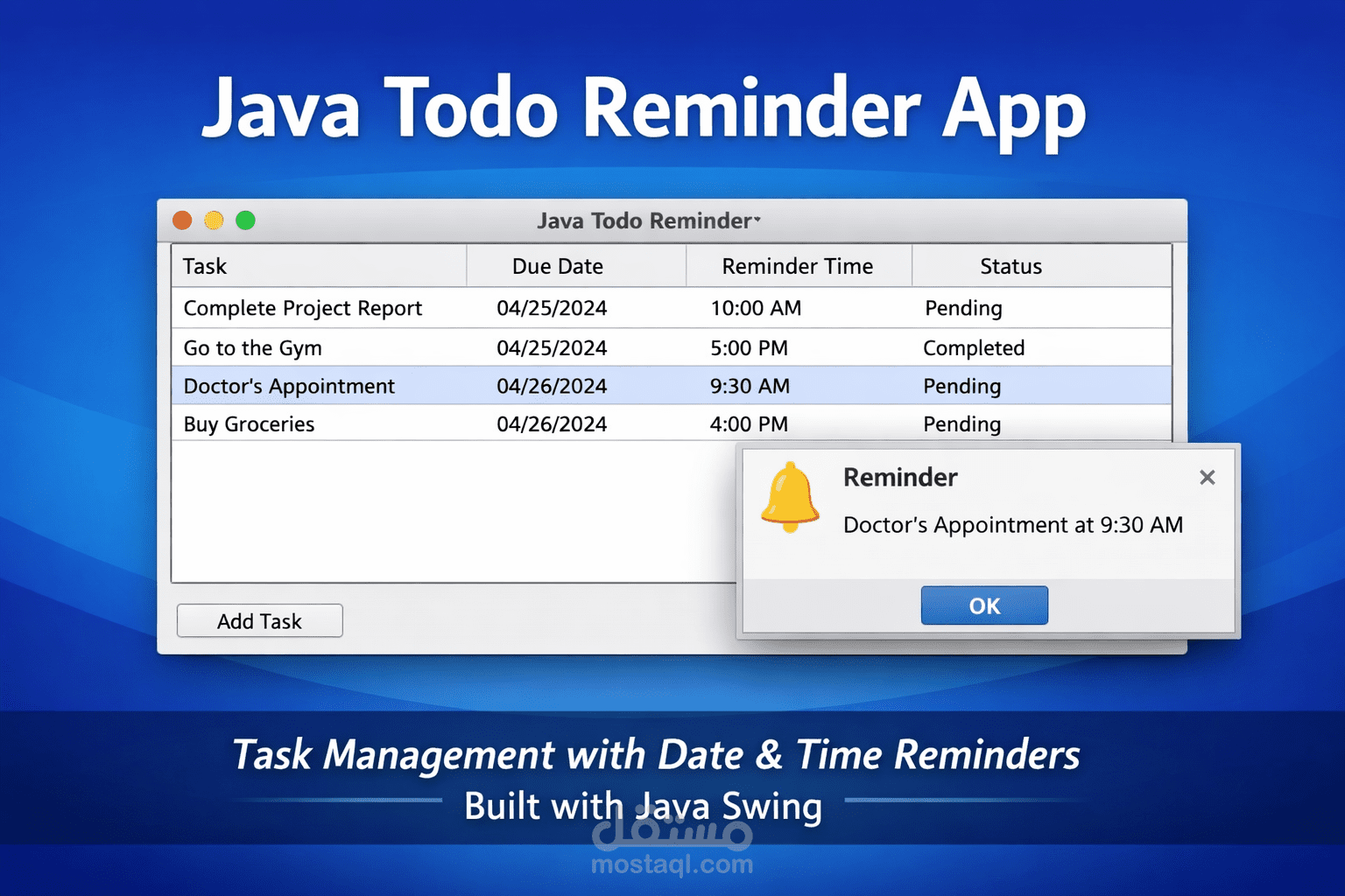 Todo Reminder with Java