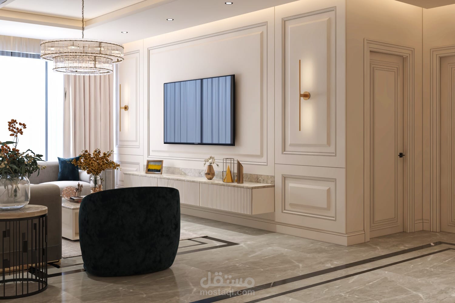 تصميم داخلى لفيلا في الخبر ( السعوديه)