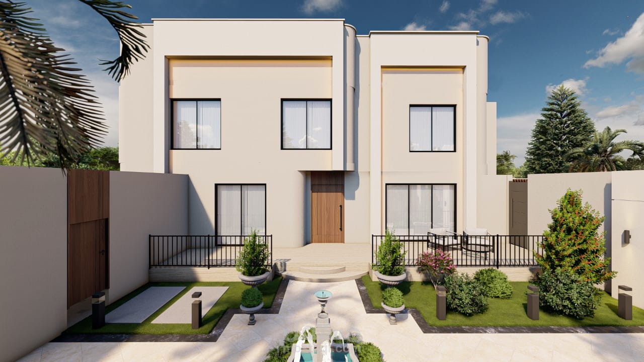 تصميم خارجي لواجهة فيلا في السعوديه