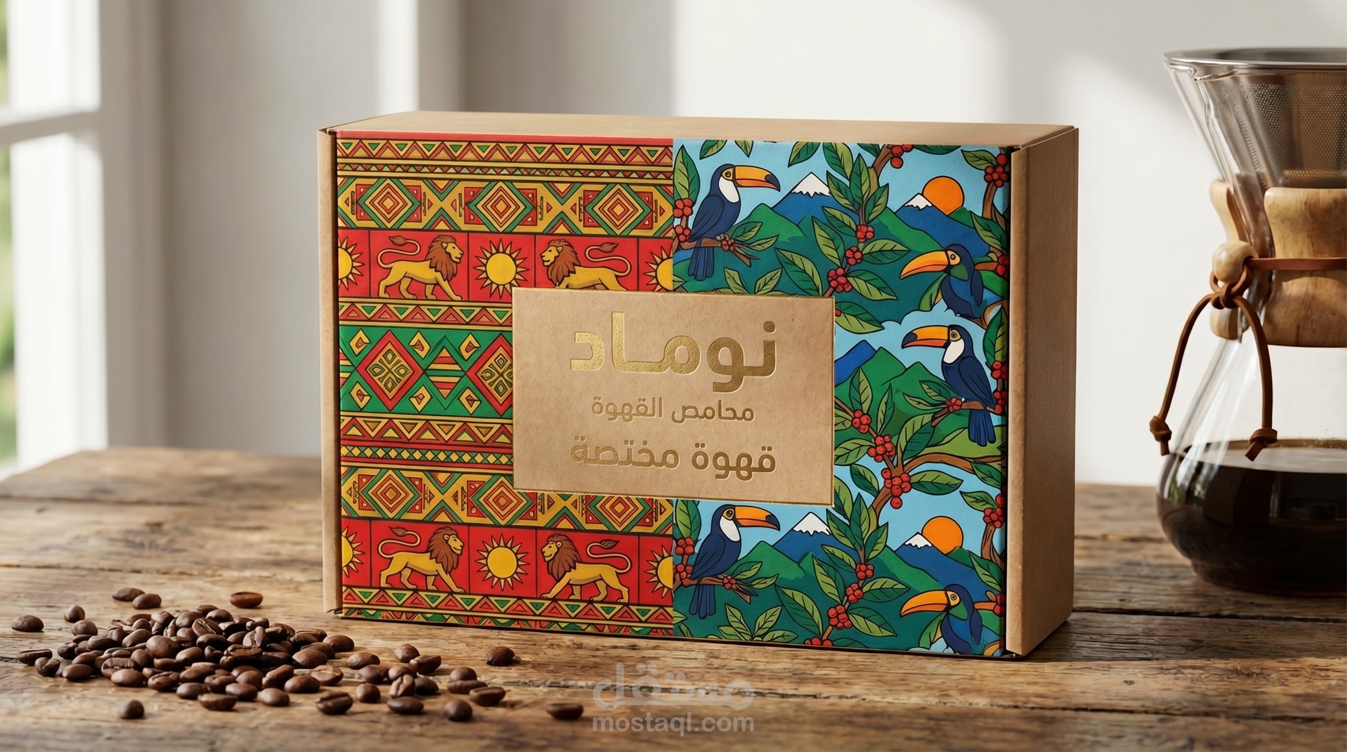 قهوة المصدر: تصميم تغليف قهوة فاخرة