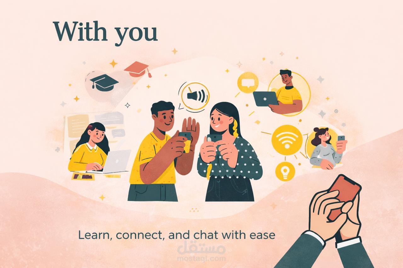 تصميم UI/UX لتطبيق تواصل بين الصم وضعاف السمع