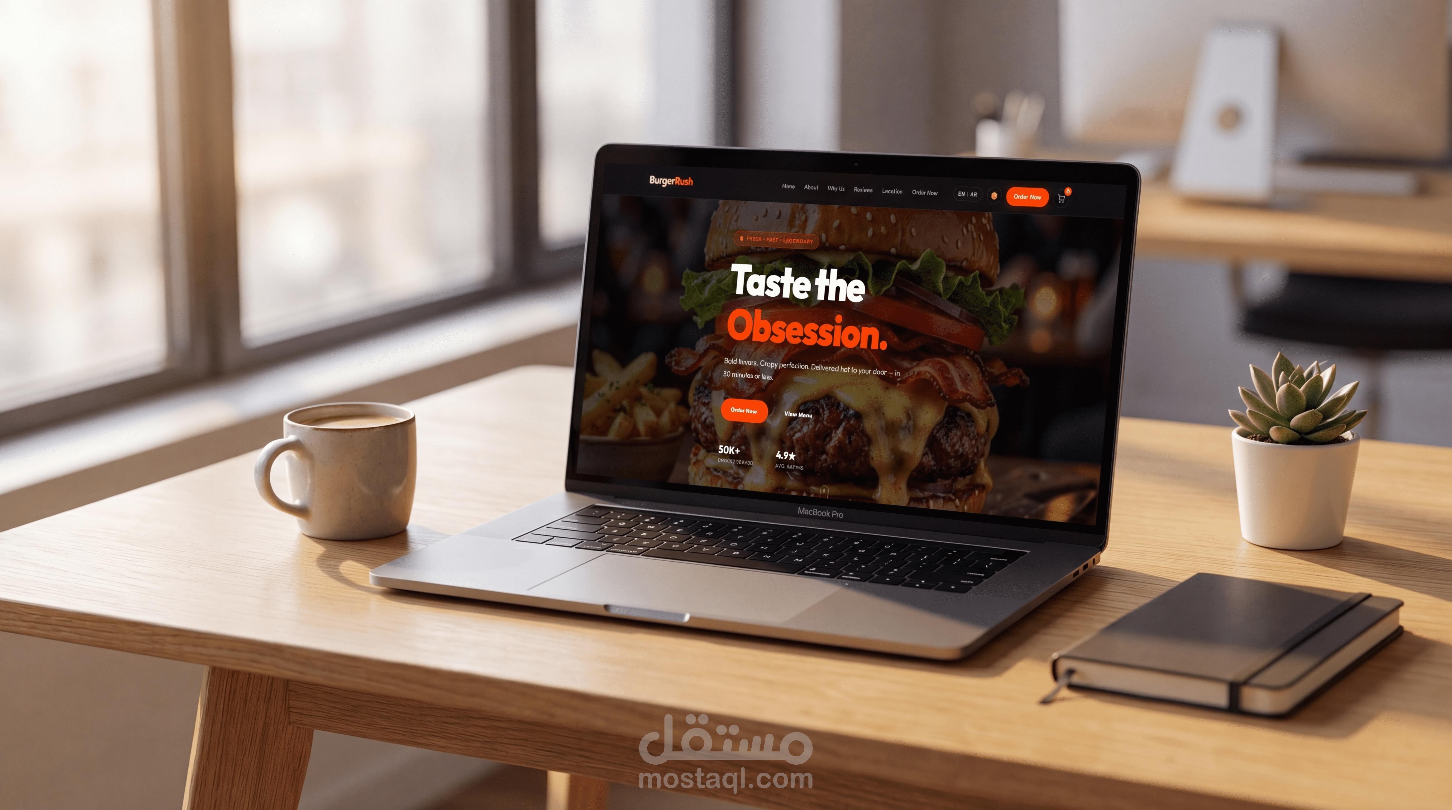 انشاء صفحة هبوط لمطعم