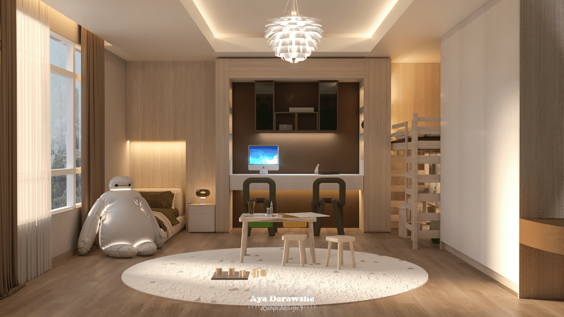 تصميم غرفة نوم أطفال