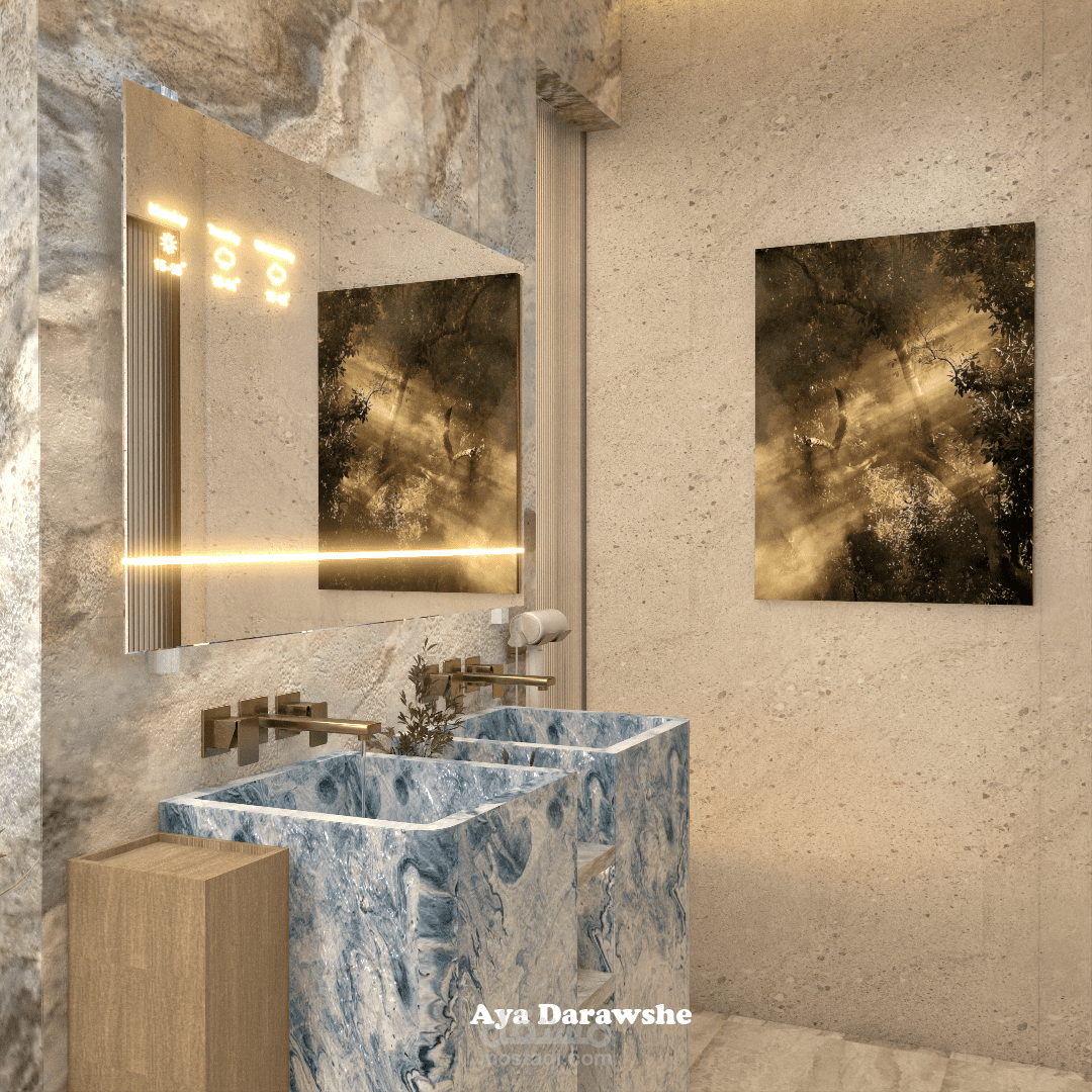 تصميم حمّام الغرفة الرئيسية