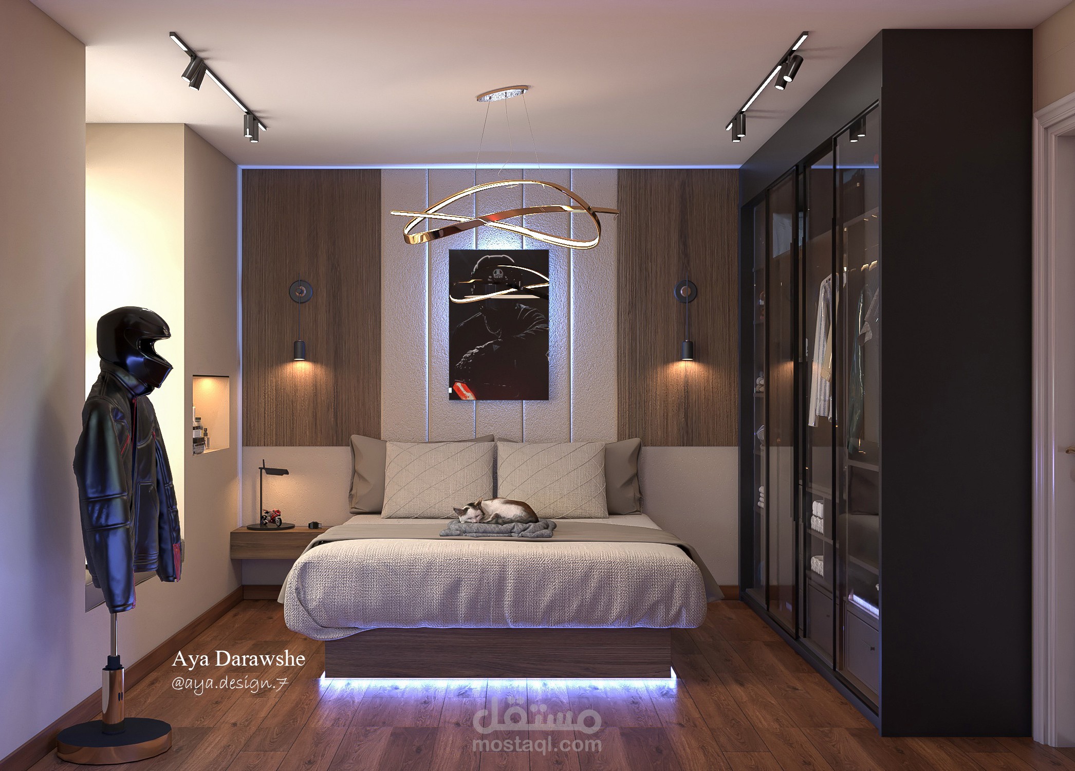 تصميم غرفة نوم شبابية