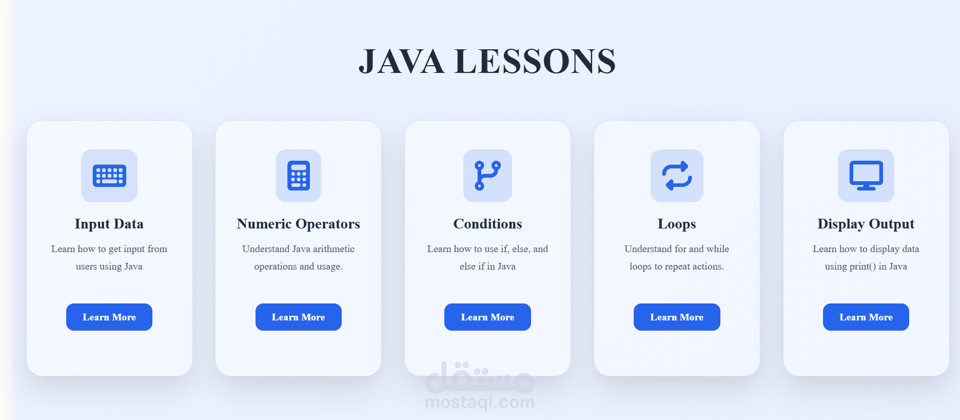 Java Learning Platform Website