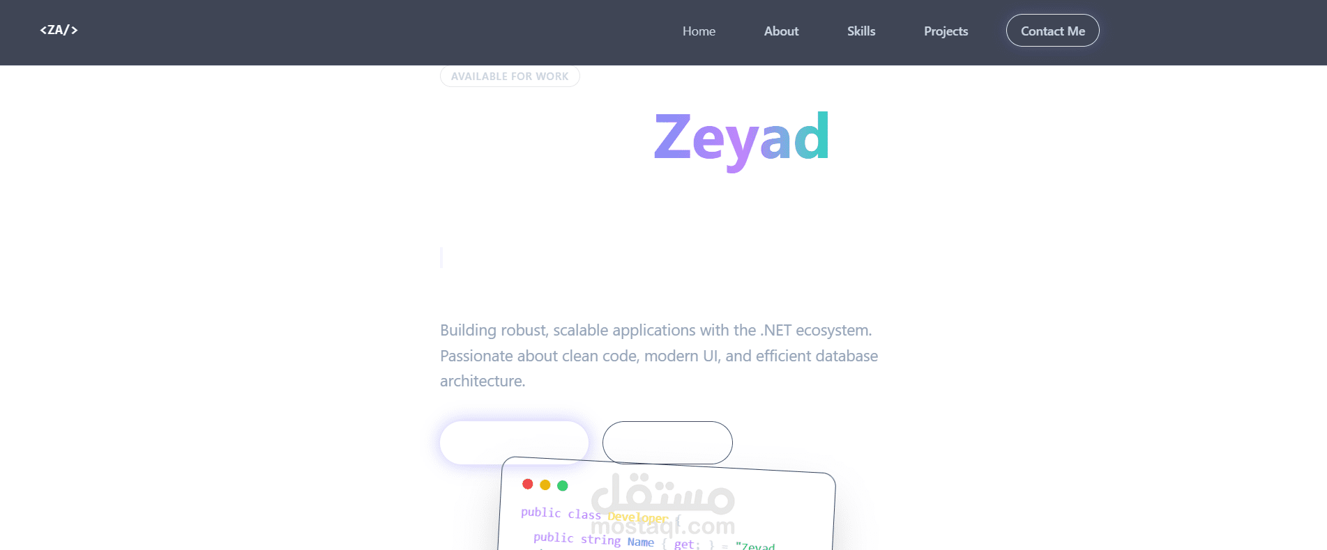 Personal Portfolio Website.