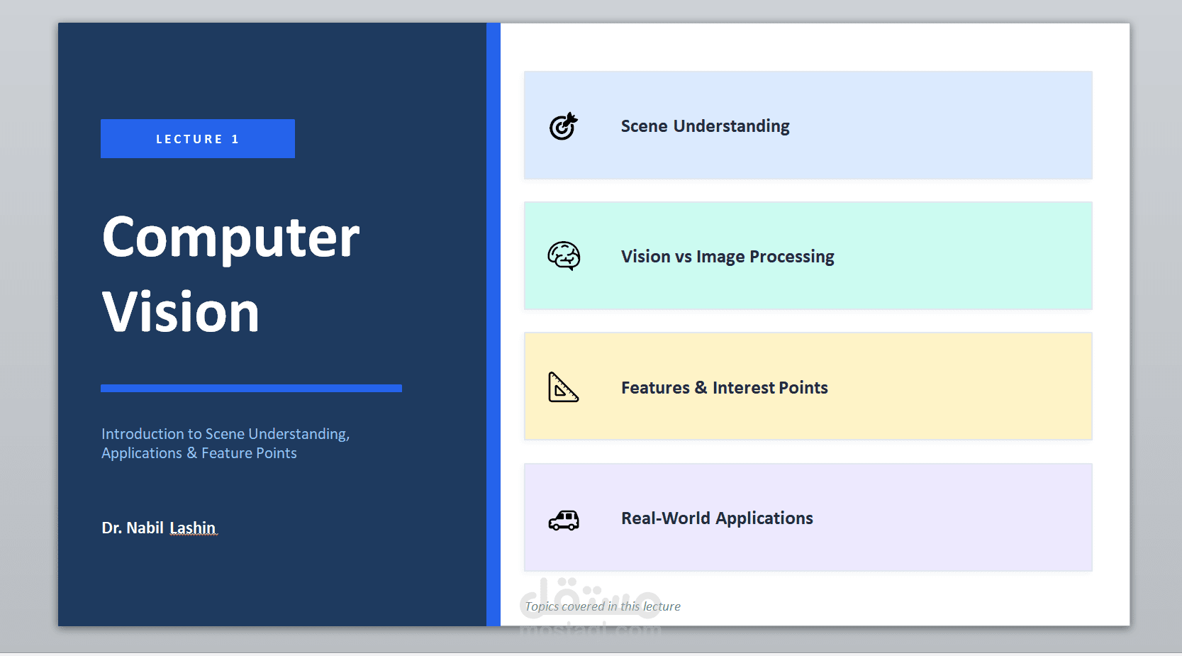تلخيص محاضرة powerpoint